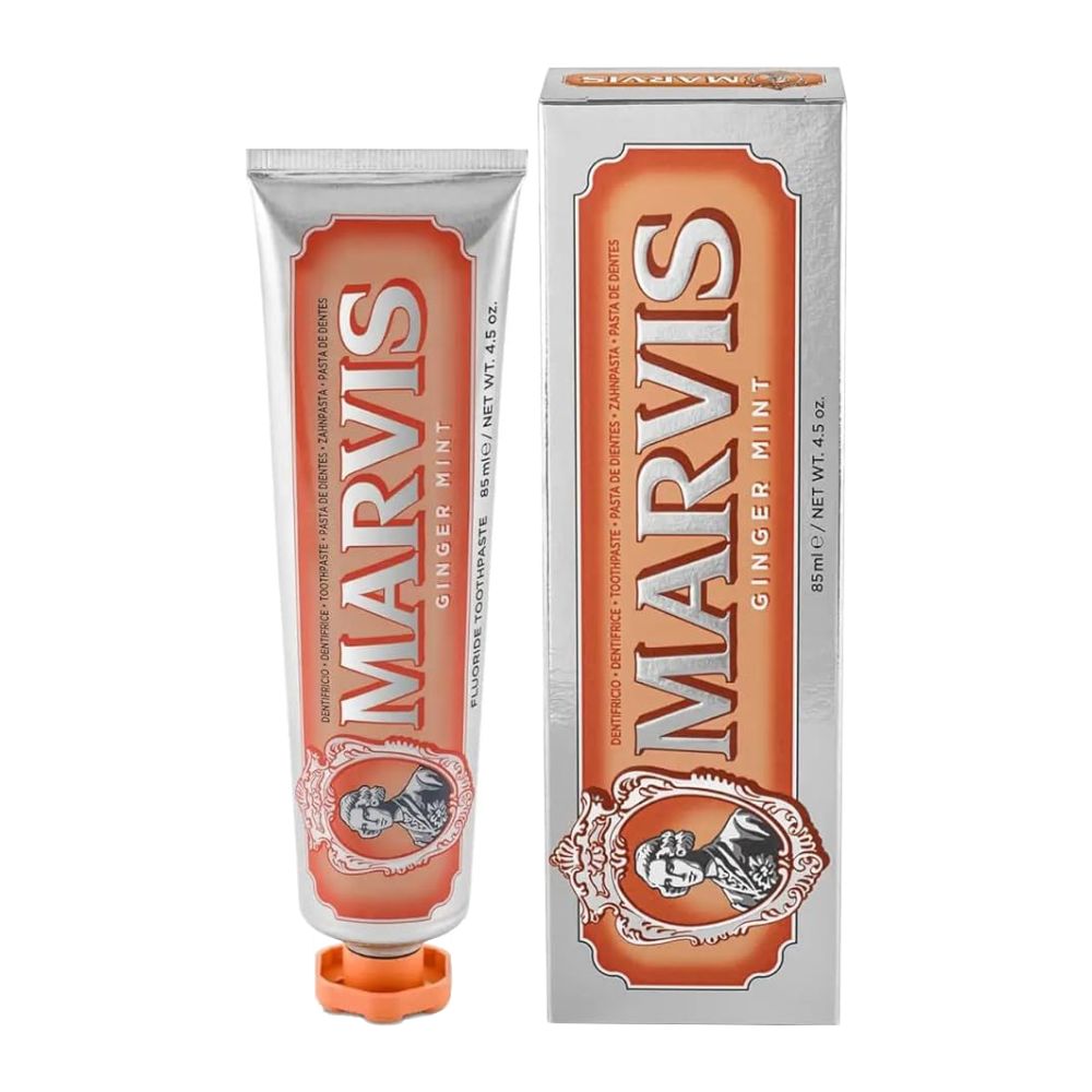 خمیر دندان مارویس Marvis مدل Ginger Mint حاوی زنجبیل و نعنا حجم 85 میل