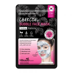 ماسک صورت ورقه ای MBeauty مدل Charcoal Bubble حاوی ذغال فعال بسته 3 عددی