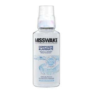 دهانشویه میسویک Misswake مدل Composite And Laminate مناسب دندان های لمینت و کامپوزیت شده حجم 400 میل