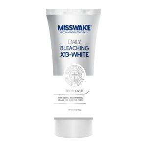 خمیر دندان بلیچینگ دانه آبی میسویک Misswake مدل Bleaching X13-White وزن 75 گرم