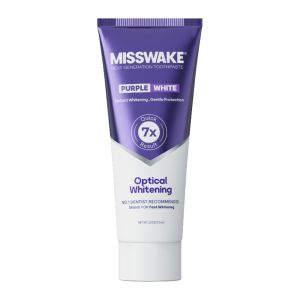 خمیر دندان سفید کننده میسویک Misswake سری Purple White مدل White Optical حجم 75 میل