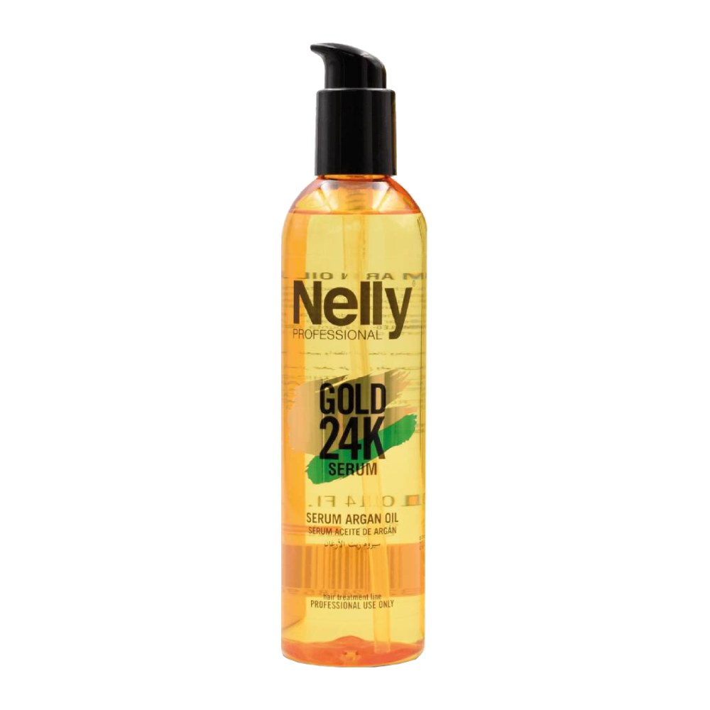 سرم مو نلی Nelly سری Gold 24K مدل Argan حاوی روغن آرگان حجم 300 میل