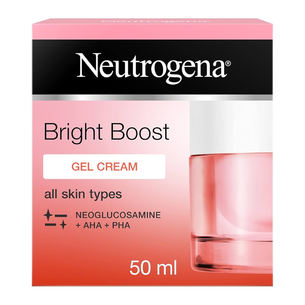 ژل کرم ضد پیری Neutrogena مدل Bright Boost ضد چروک و روشن کننده پوست حجم 50 میل