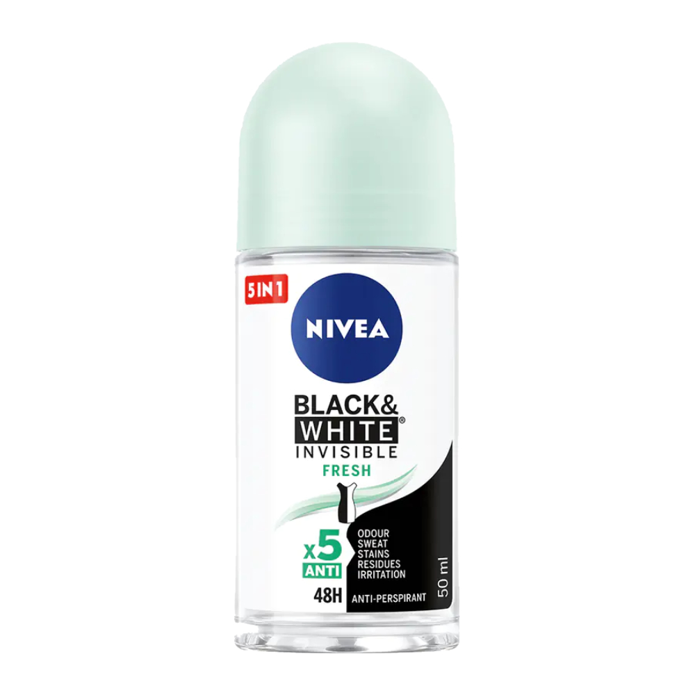 مام رول زنانه نیوآ Nivea مدل Black And White Invisible Fresh  حجم 50 میل