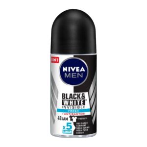 مام رول مردانه نیوآ Nivea مدل Black And White Invisible Fresh حجم 50 میل