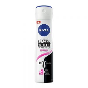 اسپری ضد تعریق زنانه نیوآ Nivea سری Black And White Invisible مدل Original ماندگاری 48 ساعت حجم 150 میل