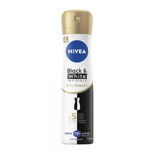 اسپری ضد تعریق زنانه نیوآ Nivea سری Black And White Invisible مدل Silky Smooth حجم 150 میل