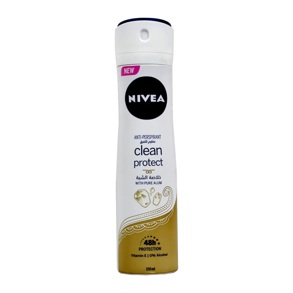 اسپری ضد تعریق زنانه نیوآ Nivea مدل Clean Protect ماندگاری 48 ساعت حجم 200 میل