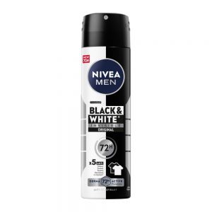 اسپری ضد تعریق مردانه نیوآ Nivea سری Black And White Invisible مدل Original حجم 150 میل