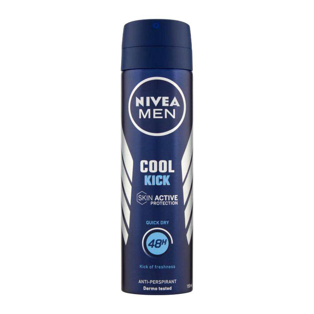 اسپری ضد تعریق مردانه نیوآ Nivea مدل Cool Kick ماندگاری 72 ساعته حجم 150 میل
