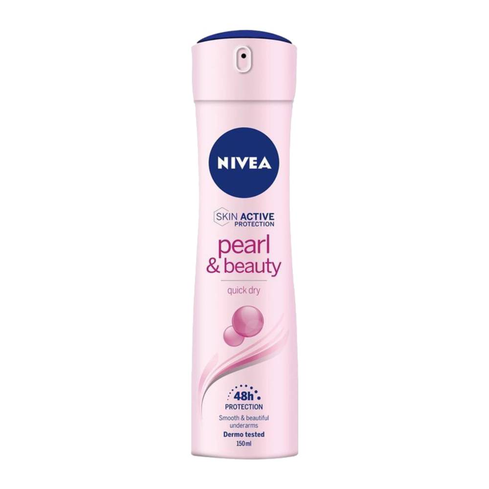 اسپری ضد تعریق زنانه نیوآ Nivea مدل Pearl And Beauty حاوی عصاره مروارید حجم 150 میل