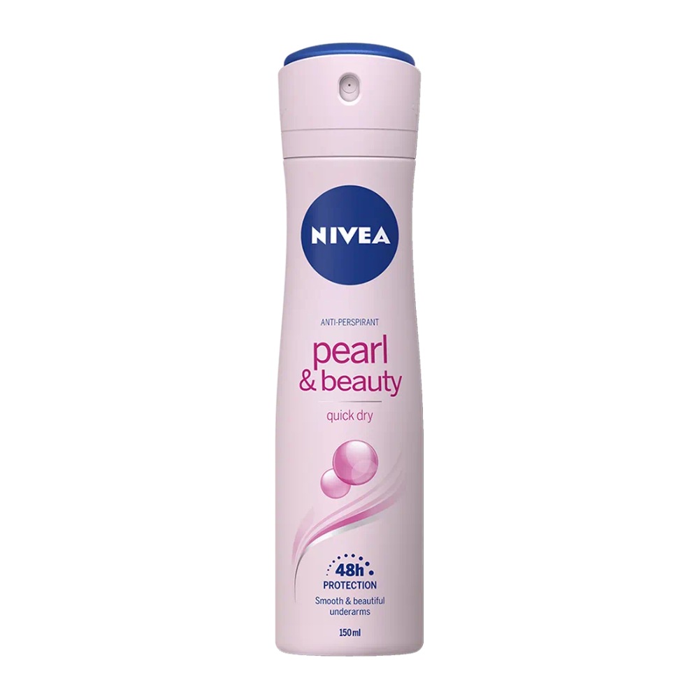 اسپری ضد تعریق زنانه نیوآ Nivea مدل Pearl And Beauty حاوی عصاره مروارید حجم 150 میل