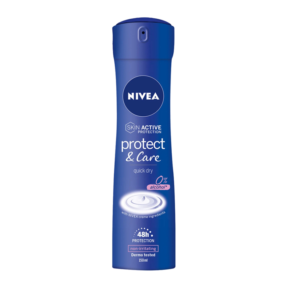 اسپری ضد تعریق بدن نیوآ Nivea مدل Protect And Care مناسب بانوان حجم 150 میل