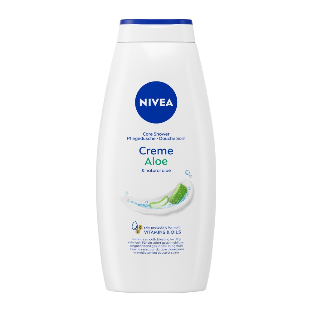 شامپو بدن نیوآ Nivea مدل Creme Aloe حاوی عصاره آلوئه ورا حجم 750 میل