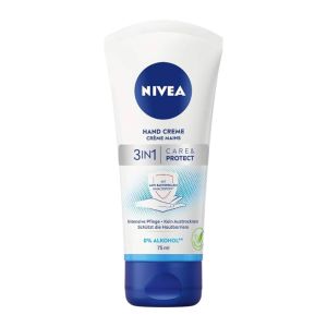 کرم دست نیوآ Nivea مدل 3in1 Care And Protect مناسب مصرف روزانه حجم 75 میل