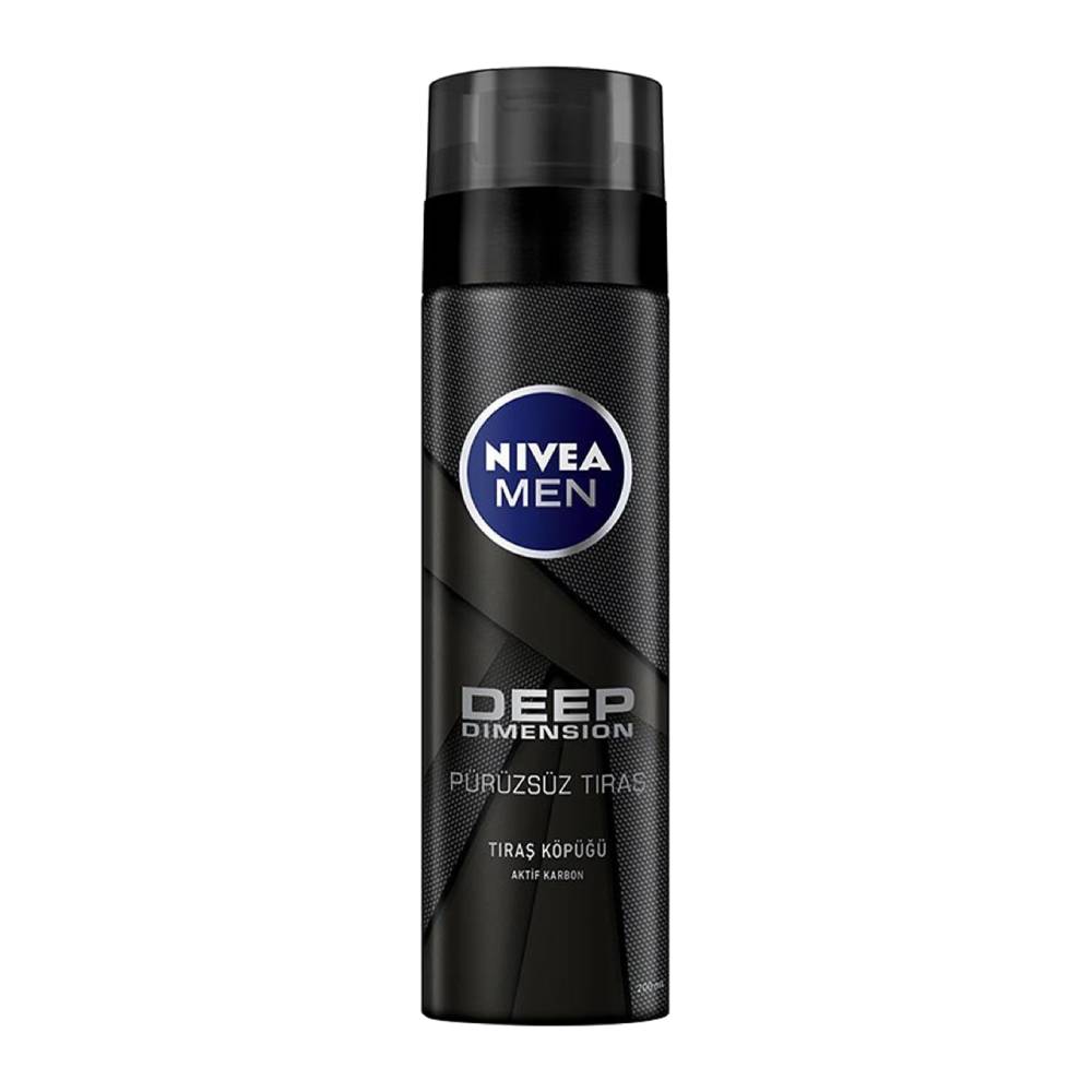 فوم اصلاح صورت نیوآ Nivea مدل Deep Dimension حاوی کربن فعال حجم 200 میل
