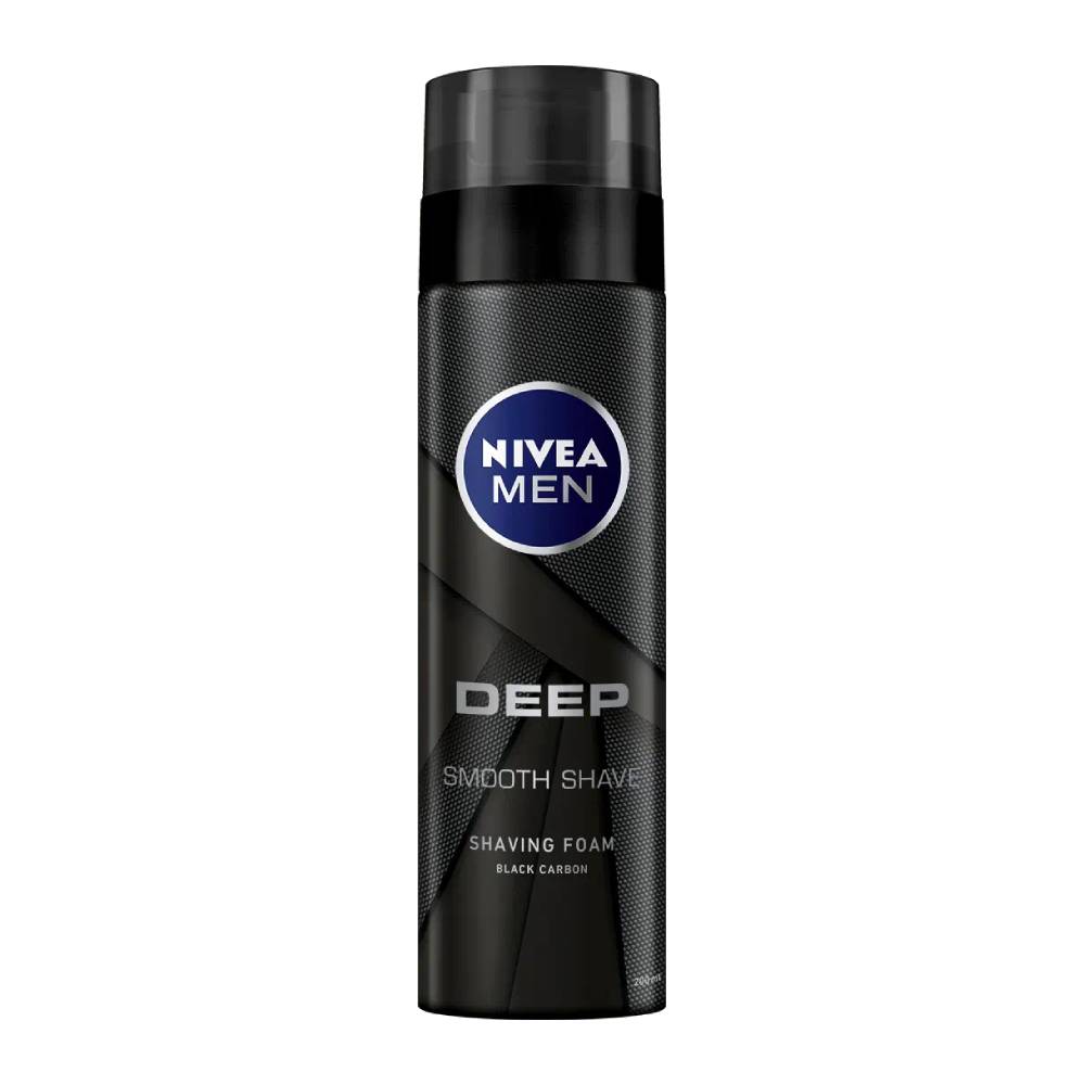 فوم اصلاح صورت نیوآ Nivea مدل Deep حاوی کربن سیاه حجم 200 میل