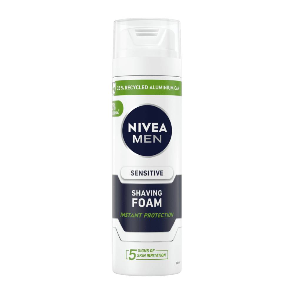 فوم اصلاح صورت نیوآ Nivea مدل Sensitive مناسب پوست حساس حجم 200 میل