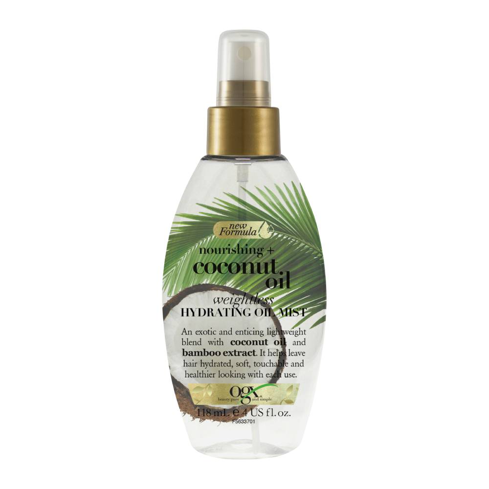 روغن مو مرطوب کننده OGX مدل Coconut Oil حاوی روغن نارگیل حجم 118 میل