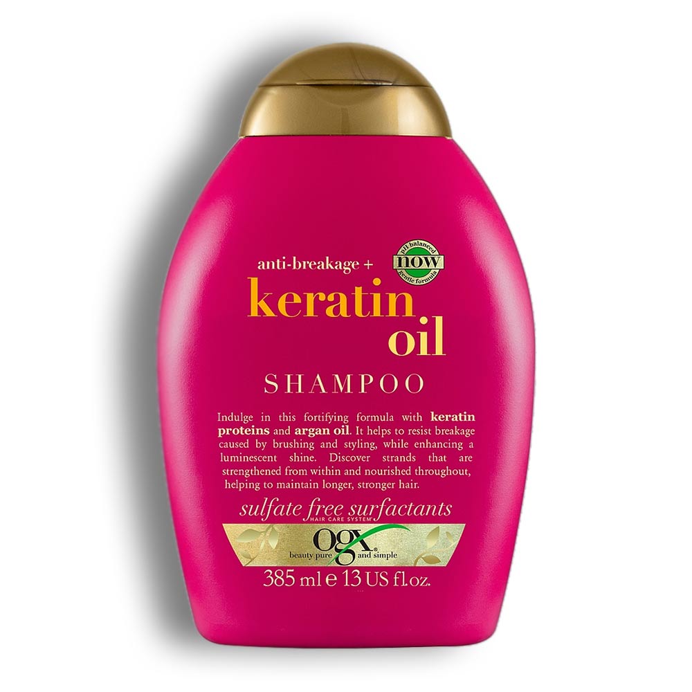 شامپو موی سر OGX مدل Anti-Breakage + Keratin Oil حجم 385 میل