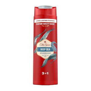 شامپو سر و بدن و صورت Old Spice مدل Deep Sea رایحه خنک و دریایی حجم 400 میل