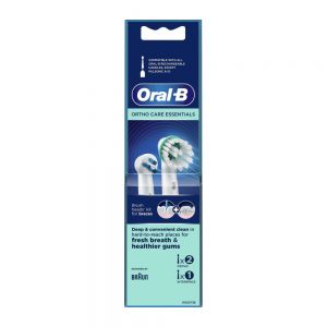 سری یدکی مسواک برقی اورال بی Oral-B مدل Ortho Care مناسب دندان ارتودنسی بسته 3 عددی
