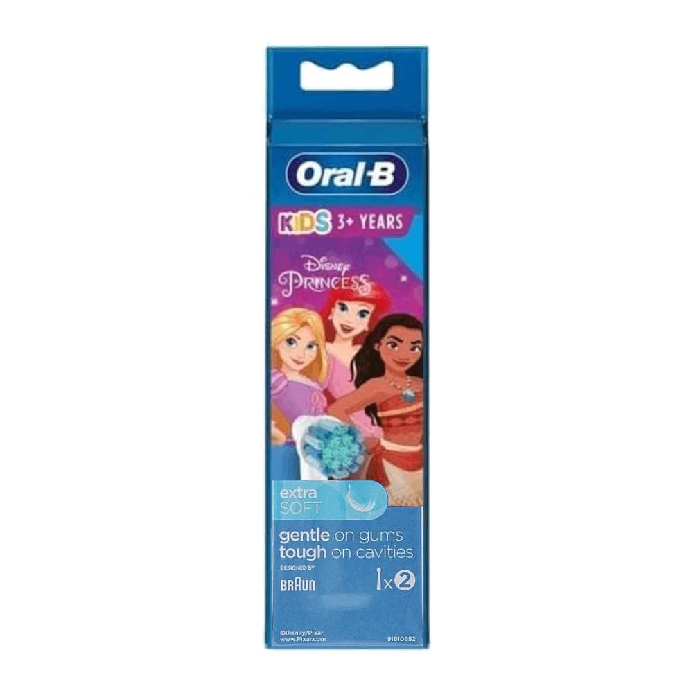 سری یدکی مسواک برقی کودک اورال بی Oral-B مدل Disney Princess بسته 2 عددی
