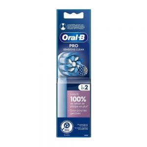 سری یدکی مسواک برقی اورال بی Oral-B مدل Pro Sesitive Clean بسته 2 عددی