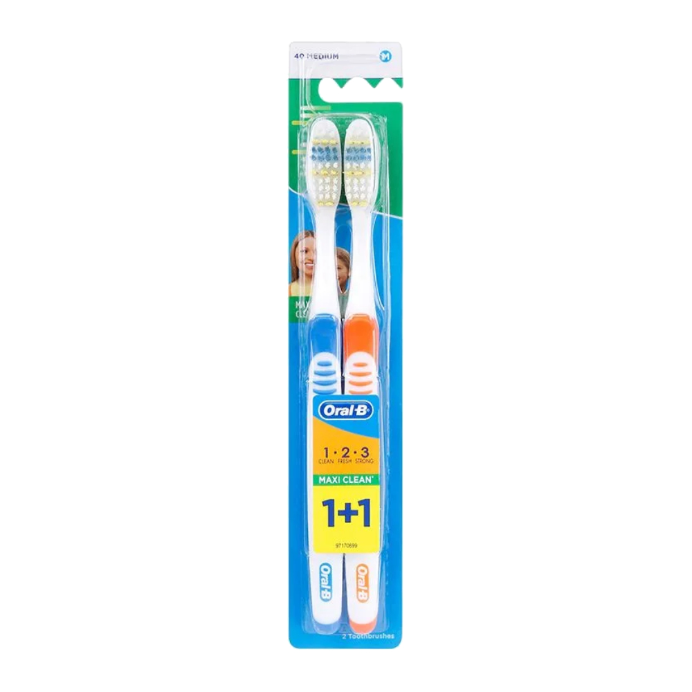 مسواک اورال بی Oral-B مدل Maxi Clean برس مدیوم بسته 2 عددی