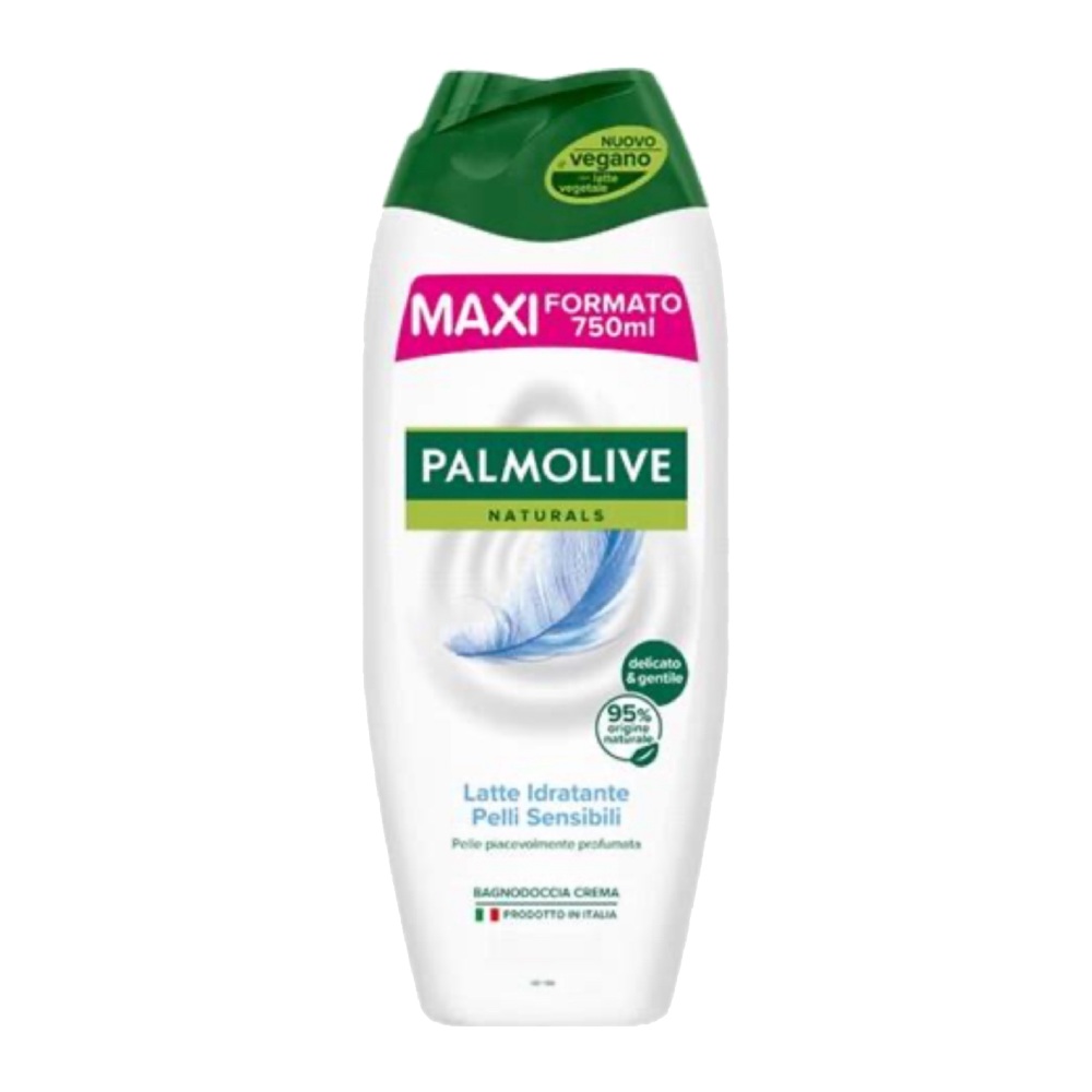 شامپو بدن پالمولیو Palmolive مدل latte Idratante مناسب پوست حساس حجم 750 میل