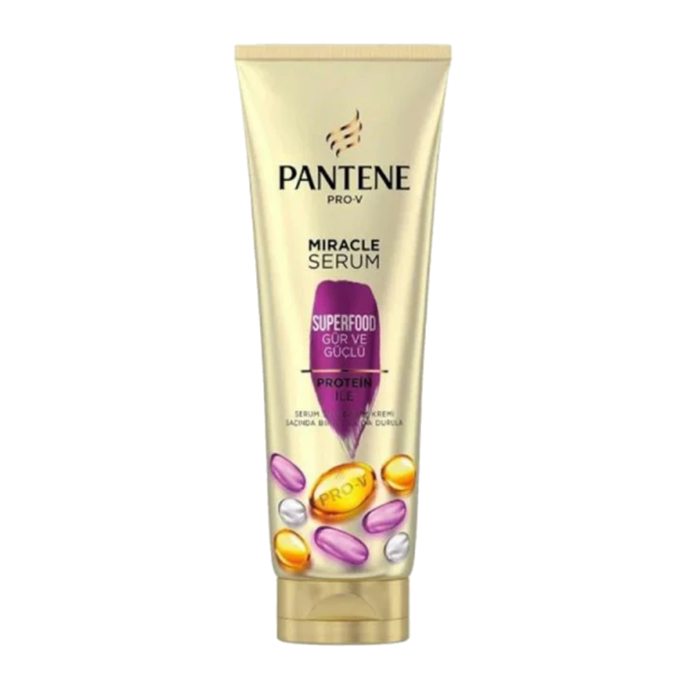 کرم مراقبت از مو پنتن Pantene سری Miracle Serum مدل Super Food مناسب موهای ضعیف و نازک حجم 200 میل