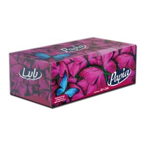 دستمال کاغذی جعبه ای پاپیا Papia مدل دو لایه بسته 150 عددی