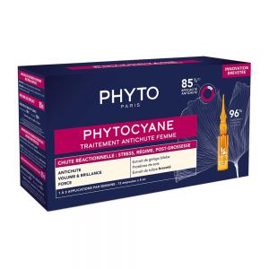 سرم ویال ضد ریزش و تقویت کننده مو Phyto مدل 85% Reactional مناسب بانوان حجم 60 میل