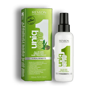 اسپری درمانی مو Revlon سری Uniq one مدل Green Tea Scent All In One حجم 150 میل