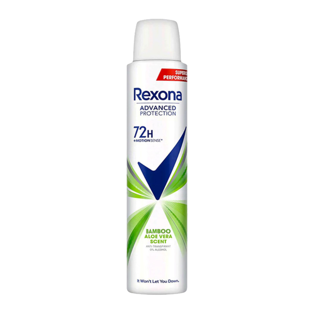 اسپری بدن رکسونا Rexona سری Advanced Protection مدل Bamboo And Aloe Vera حجم 200 میل