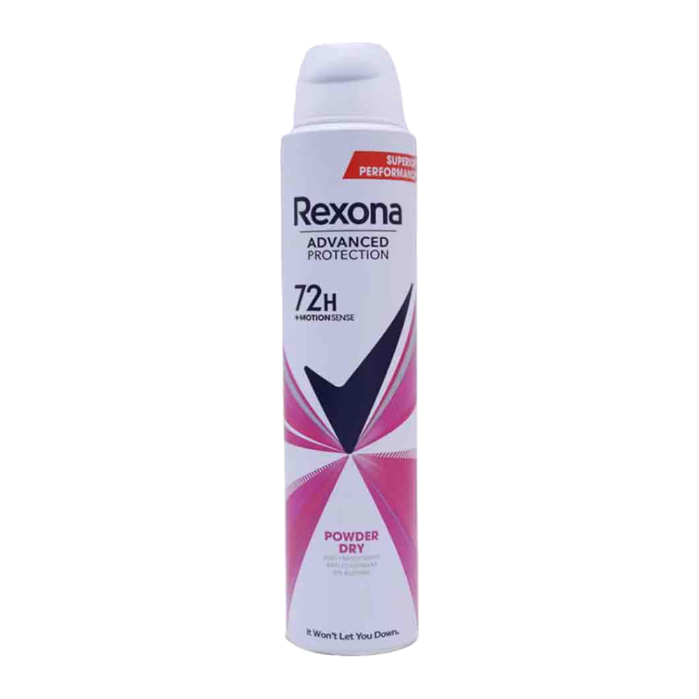 اسپری بدن رکسونا Rexona سری Advanced Protection مدل Powder Dry حجم 200 میل