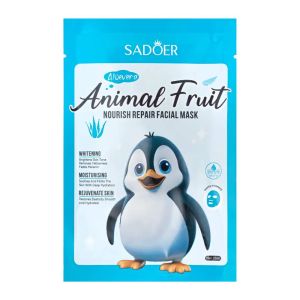 ماسک ورقه ای صورت Sadoer مدل Penguin Aloe Vera پنگوئن آلوئه ورا حجم 25 میل