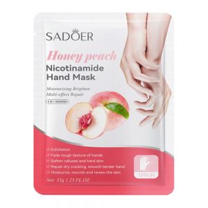 ماسک پوشیدنی دست Sadoer مدل Honey Peach مرطوب کننده وزن 35 گرم