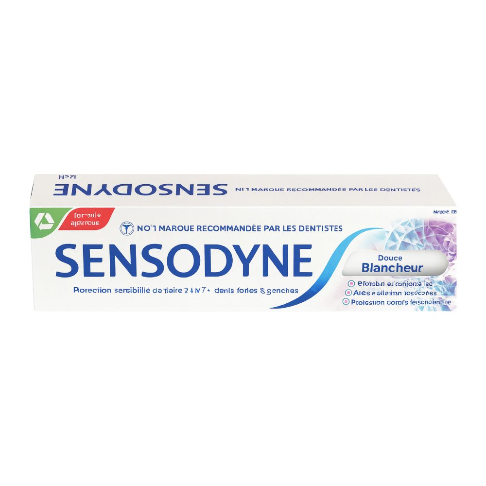 خمیر دندان سفید کننده سنسوداین Sensodyne مدل Douce Blancheur ضد حساسیت حجم 75 میل