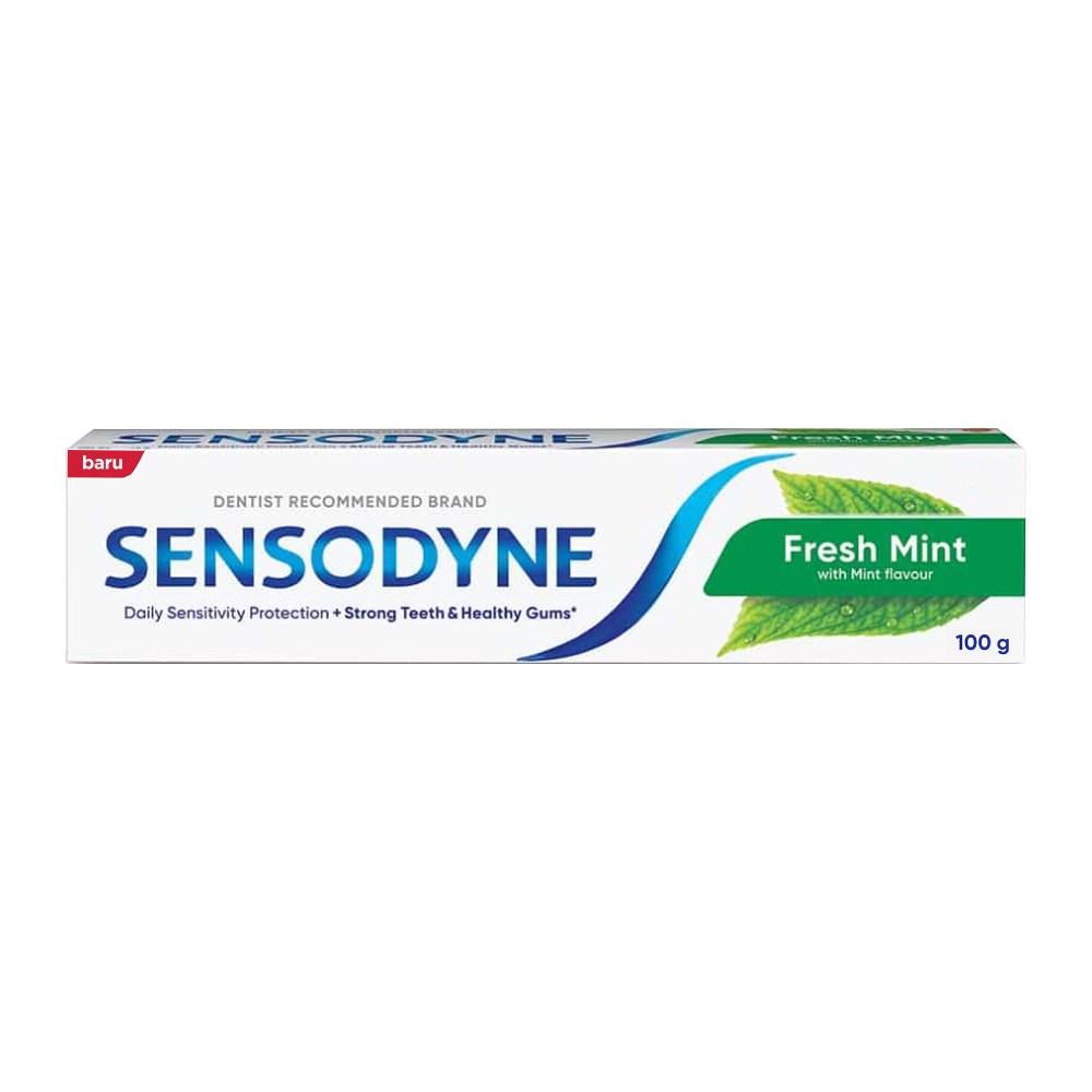 خمیر دندان سنسوداین Sensodyne مدل Fresh Mint حاوی عصاره نعنا وزن 100 گرم