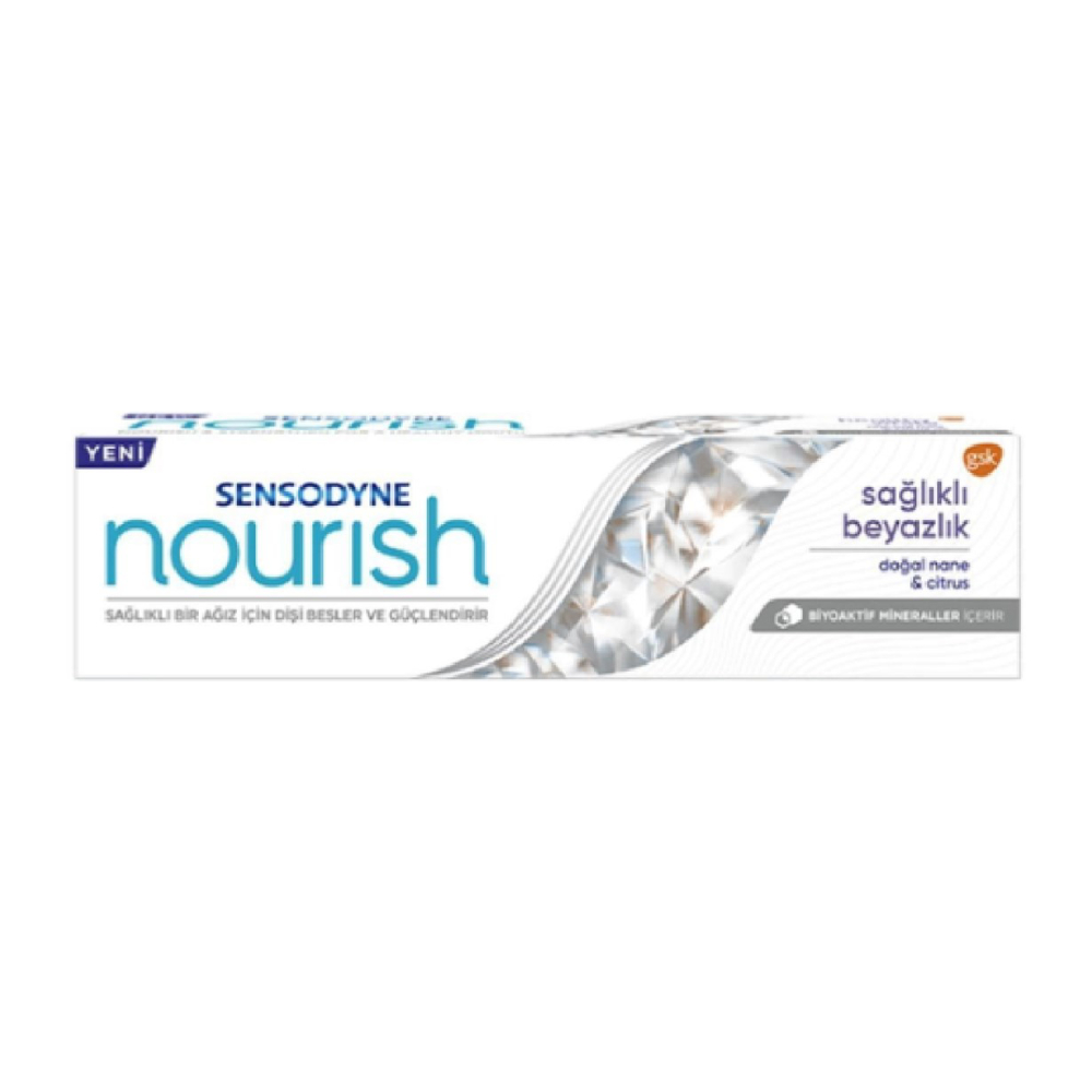 خمیر دندان سفید کننده سنسوداین Sensodyne مدل Nourish مناسب مصرف روزانه حجم 50 میل