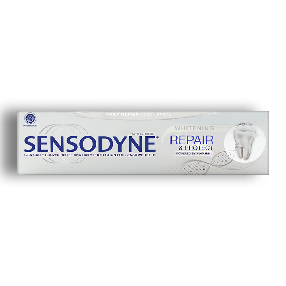 خمیر دندان Sensodyne مدل Repair And Protect Fluoride حاوی فلوراید حجم 100 گرم