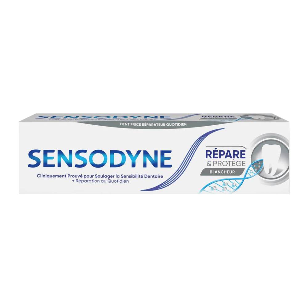خمیر دندان ترمیم کننده سنسوداین Sensodyne سری Repare And Protege مدل Blancheur حجم 75 میل