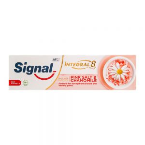 خمیر دندان سیگنال Signal مدل Integral 8 Pink Salt And Chamomile حاوی نمک صورتی حجم 75 میل