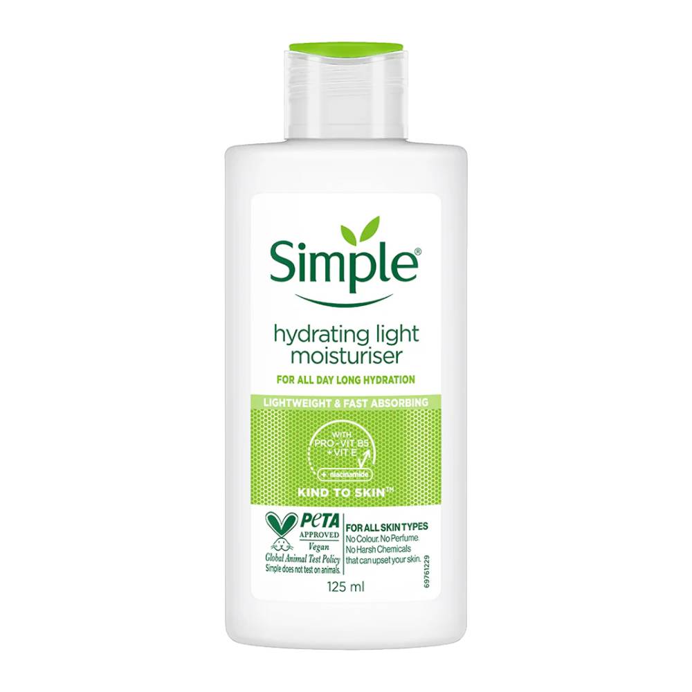 کرم آبرسان و مرطوب کننده پوست سیمپل Simple مدل Hydrating Light حجم 125 میل