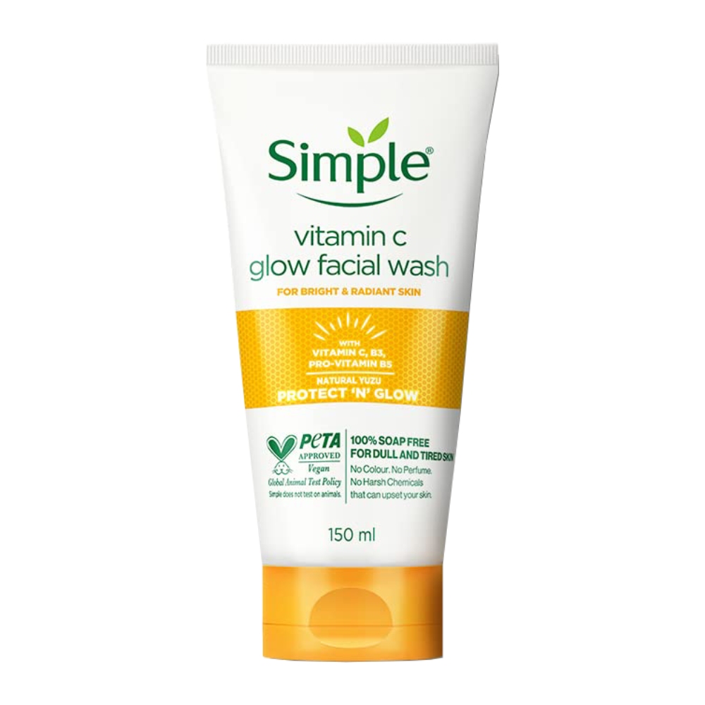 ژل شستشو صورت سیمپل Simple مدل Glow Facial Wash حجم 150 میل