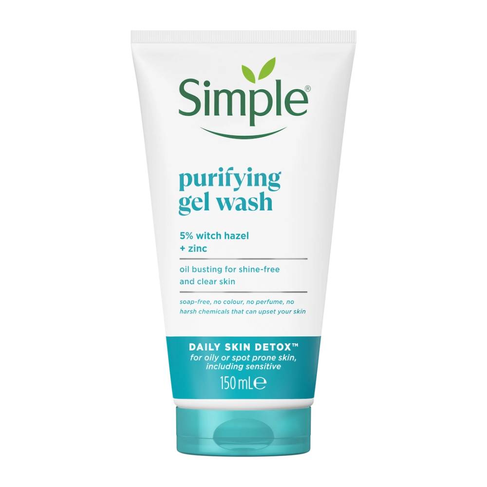ژل شستشو صورت سیمپل Simple مدل Purifying مناسب پوست چرب و مستعد جوش حجم 150 میل