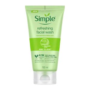 ژل شستشوی صورت سیمپل Simple مدل Refreshing Facial Wash حجم 150 میل