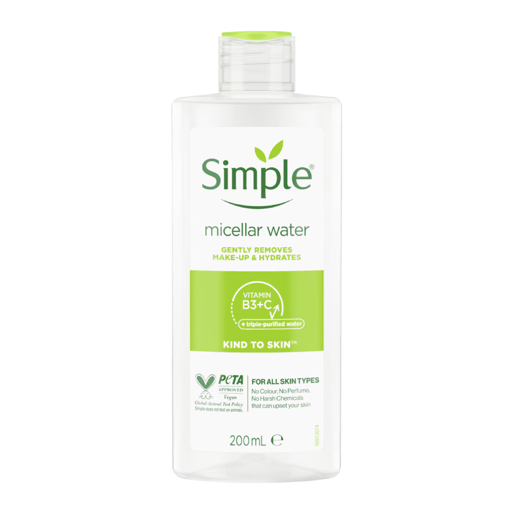 میسلار واتر سیمپل Simple سری Kind To Skin مناسب انواع پوست حجم 200 میل