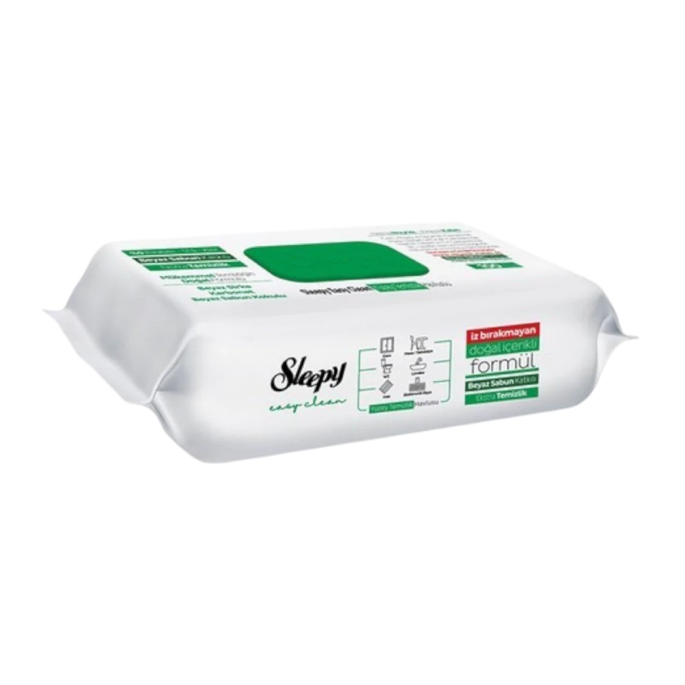 دستمال مرطوب پاک کننده همه کاره اسلیپی Sleepy مدل Sabun Katkili بسته 100 عددی